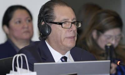 El representante permanente de Estados Unidos ante la Organización de Estados Americanos (OEA), Leandro Rizzuto, habla durante una sesión para abordar el asunto de los presos políticos en Venezuela este miércoles, en Washington (Estados Unidos). EFE/ Lenin Nolly
