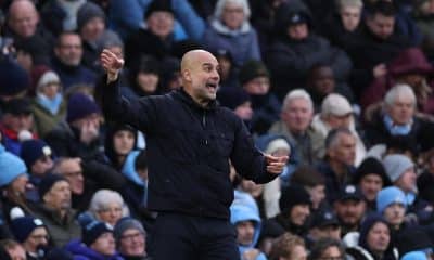 El técnico español del Manchester City, Pep Guardiola, en un momento del partido contra el Wolverhampton Wanderers, el pasado sábado. EFE/EPA/ADAM VAUGHAN SOLO USO EDITORIAL.