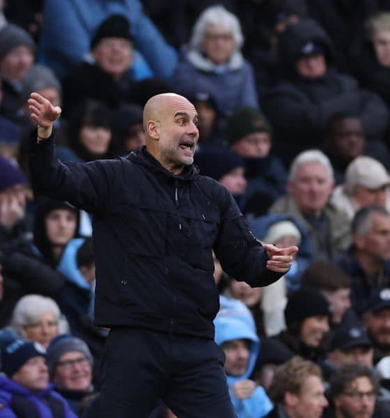 El técnico español del Manchester City, Pep Guardiola, en un momento del partido contra el Wolverhampton Wanderers, el pasado sábado. EFE/EPA/ADAM VAUGHAN SOLO USO EDITORIAL.