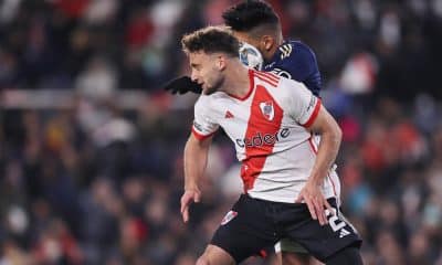 Fotografía de archivo del 9 de julio de 2024 en la que puede verse al futbolista uruguayo Sebastián Boselli, entonces como jugador del River Plate, durante un partido. EFE/ Str