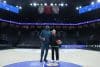El presidente de Turquía, Recep Tayyip Erdogan, y el exjugador de baloncesto estadounidense Shaquille O’Neal, posan en el Centro de Desarrollo del Baloncesto en Estambul, este martes. EFE/EPA/TURKISH PRESIDENT PRESS OFFICE USO EDITORIAL NO VENTAS
