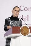 La presidenta de México, Claudia Sheinbaum, participa en una conferencia de prensa este martes, en el Palacio Nacional de Ciudad de México (México). EFE/ José Méndez