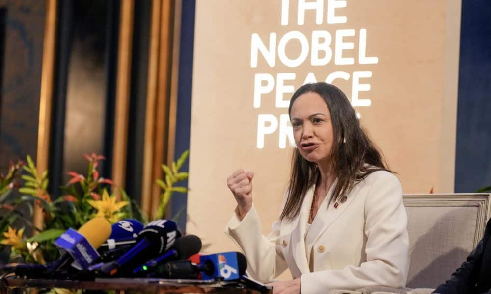 Fotografía de archivo de María Corina Machado. EFE/EPA/HEIKO JUNGE NORWAY OUT