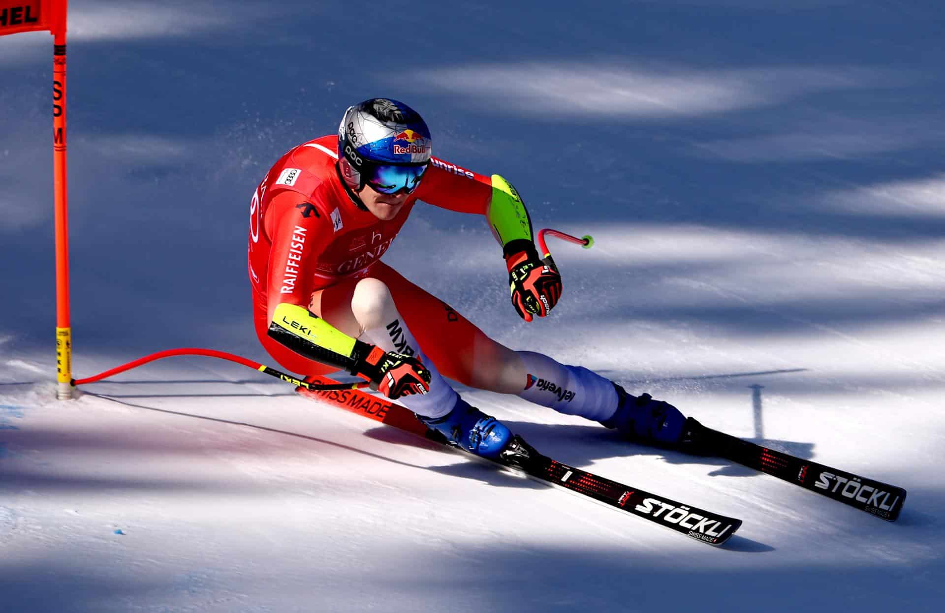 El suizo Marco Odermatt se impuso en la carrera Super G masculina de la Copa del Mundo de esquí alpino FIS en Kitzbuehel, Austria, el 23 de enero de 2026. (Suiza) EFE/EPA/ANNA SZILAGYI