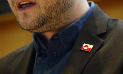 El jefe de gobierno de Groenlandia, Jens-Frederik Nielsen, habla durante una conferencia de prensa para la prensa extranjera en el centro cultural Katuaq, Nuuk, Groenlandia, 22 de enero de 2026. (Groenlandia) EFE/EPA/Mads Claus Rasmussen DENMARK OUT