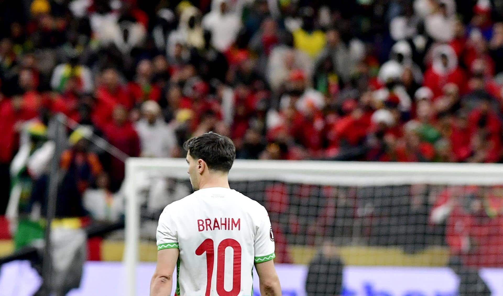 El futbolista del Real Madrid Brahim Diaz, durante la final de la Copa de África disputada por su selección, Marruecos, con Senegal el pasado 18 de enero. EFE/JALAL MORCHIDI