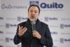 El alcalde de Quito, Pabel Muñoz, habla en una rueda de prensa este martes, en Quito (Ecuador). EFE/ José Jácome
