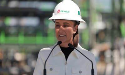 Fotografía cedida por la Presidencia de México de su mandataria Claudia Sheinbaum, durante un acto protocolario este domingo en la ciudad de Tula, estado de Hidalgo (México). EFE/ Presidencia de México/ SOLO USO EDITORIAL/NO VENTAS/SOLO DISPONIBLE PARA ILUSTRAR LA NOTICIA QUE ACOMPAÑA (CRÉDITO OBLIGATORIO)