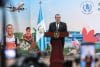El presidente de Guatemala, Bernardo Arévalo de León, habla durante una rueda de prensa en el Palacio Nacional de la Cultura en Ciudad de Guatemala (Guatemala). EFE/ Mariano Macz