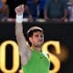 El español Carlos Alcaraz celebra un punto durante un partido del Abierto de Australia.
EFE/EPA/JAMES ROSS AUSTRALIA AND NEW ZEALAND OUT