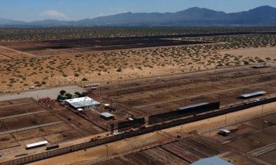 Fotografía aérea del 18 de julio de 2025 en la frontera de Ciudad Juárez (México). EFE/ Luis Torres