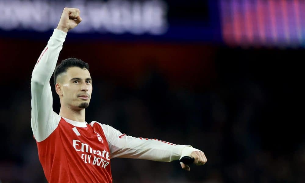 El jugador del Arsenal Gabriel Martinelli en foto de archivo de NEIL HALL. EFE/EPA