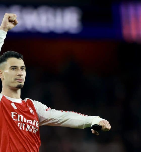 El jugador del Arsenal Gabriel Martinelli en foto de archivo de NEIL HALL. EFE/EPA