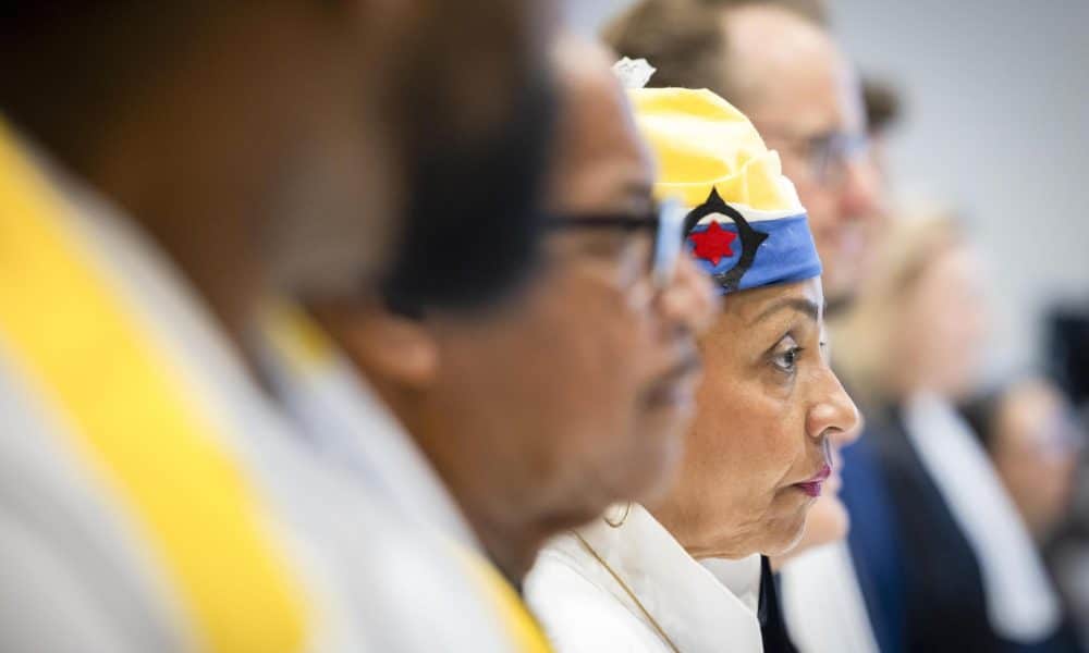Querellantes durante el veredicto en la corte de La Haya, Países Bajos. EFE/EPA/LAURENS VAN PUTTEN