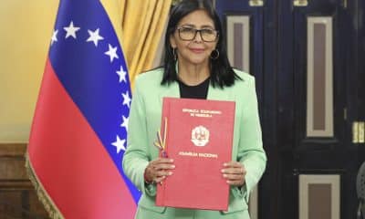Fotografía cedida por el Palacio de Miraflores de la presidenta encargada de Venezuela, Delcy Rodríguez. EFE/ Palacio de Miraflores