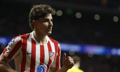 El delantero argentino del Atlético de Madrid, Julián Álvarez, en el estadio Metropolitano, en Madrid. en foto de archivo de Juanjo Martín. EFE