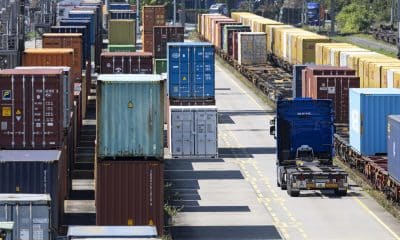 Fotografía de archivo de contenedores en Frankfurt (Alemania). EFE/EPA/HANNES P. ALBERT
