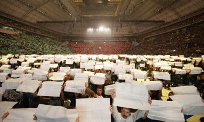 Rosalía, Bad Gyal, Morad, Oques Grasses, Lluís Llach, Fermín Muguruza, Amaia o Yerai Cortés, entre otros artistas, junto a voces palestinas como Zeyne o Lina Makoul, participan este jueves en Barcelona en el Concierto-Manifiesto X Palestina, un evento solidario con el pueblo palestino cuyos beneficios se destinarán a apoyar diferentes espacios culturales en este territorio. EFE/Marta Pérez