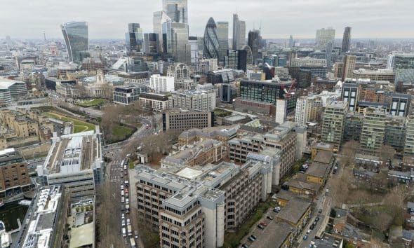 Zona de Londres en la que está proyectada la nueva embajada china en el Reino Unido. EFE/EPA/TOLGA AKMEN