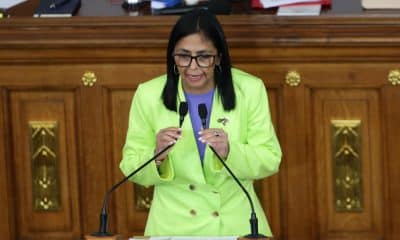 Foto de archivo de la presidenta encargada de Venezuela, Delcy Rodríguez. EFE/ Ronald Peña R.