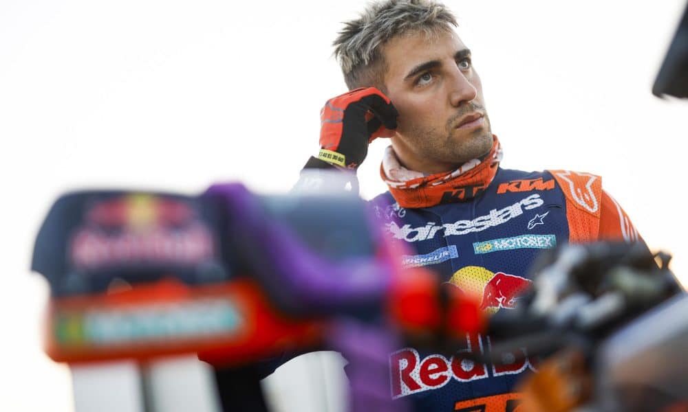 El argentino Luciano Benavides (KTM Factory Racing), tras la etapa del lunes. EFE/ A.S.O./J.Delfosse - SOLO USO EDITORIAL/SOLO DISPONIBLE PARA ILUSTRAR LA NOTICIA QUE ACOMPAÑA (CRÉDITO OBLIGATORIO) -