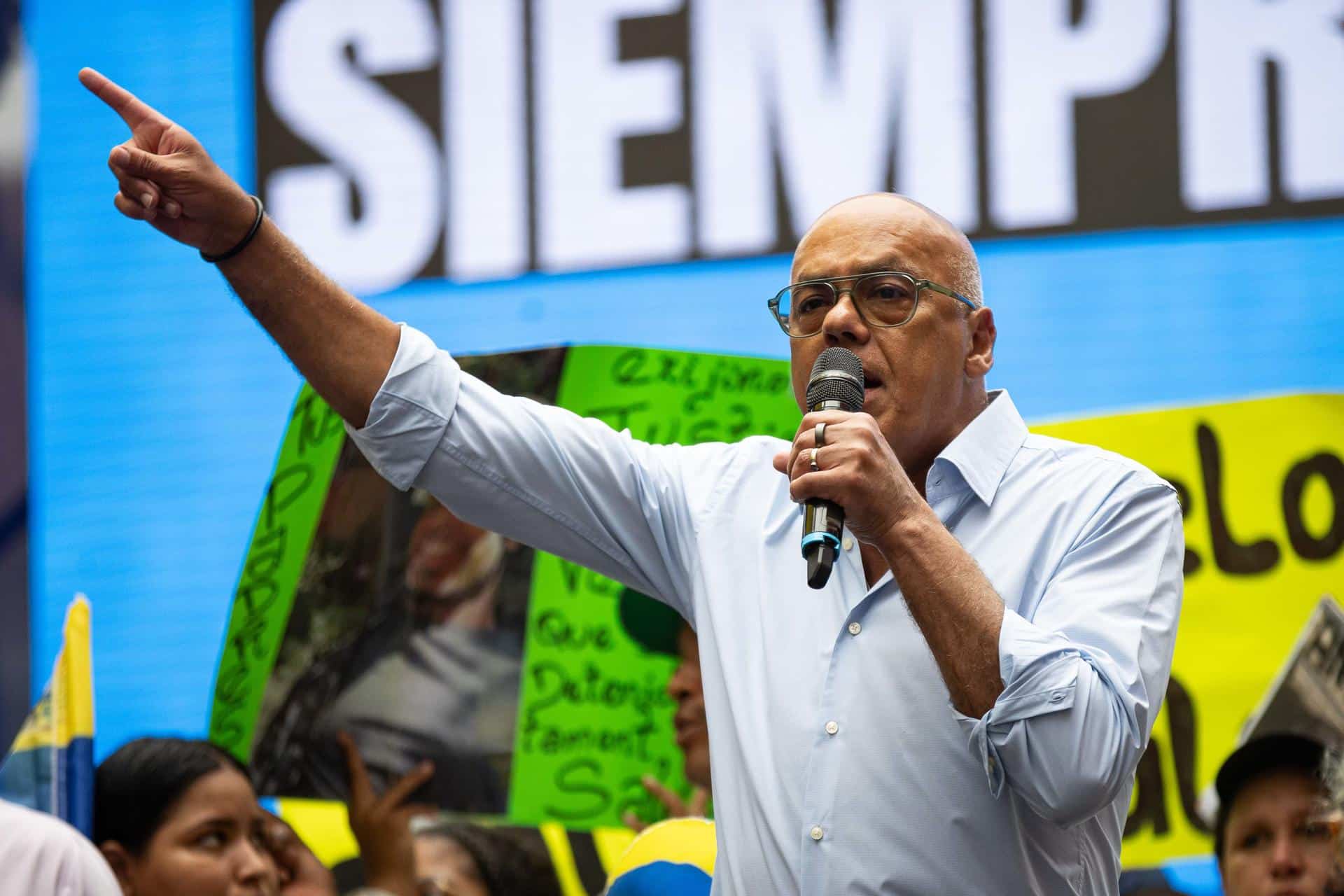 El presidente de la Asamblea Nacional (AN, Parlamento) de Venezuela, Jorge Rodríguez, en una fotografía de archivo. EFE/ Ronald Peña R