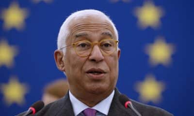 El presidente del Consejo Europeo, António Costa, se dirige al pleno del Parlamento Europeo en Estrasburgo (Francia) el 21 de enero de 2026. EFE/EPA/YOAN VALAT