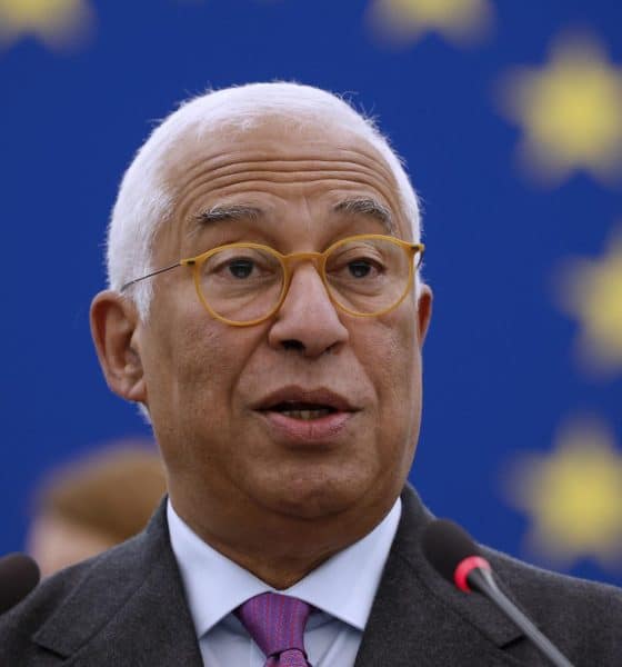 El presidente del Consejo Europeo, António Costa, se dirige al pleno del Parlamento Europeo en Estrasburgo (Francia) el 21 de enero de 2026. EFE/EPA/YOAN VALAT