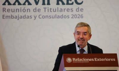 Fotografía cedida por la Secretaría de Relaciones Exteriores, del canciller mexicano Juan Ramón de la Fuente, durante su participación en la Reunión de Titulares de Embajadas y Consulados 2026 este miércoles, en Ciudad de México (México). EFE/Secretaría de Relaciones Exteriores/ SOLO USO EDITORIAL/NO VENTAS/SOLO DISPONIBLE PARA ILUSTRAR LA NOTICIA QUE ACOMPAÑA (CRÉDITO OBLIGATORIO)