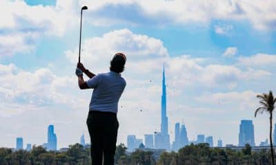 El golfista español Nacho Elvira en acción durante la ronda final del torneo de golf Dubai Invitational 2026 del European Tour en el Dubai Creek Golf Club en Dubai, Emiratos Árabes Unidos. EFE/EPA/ALI HAIDER