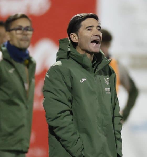 Fotografía de José Manuel Vidal, en la que puede verse en una imagen de archivo del pasado 3 de diciembre al técnico del Villarreal, Marcelino García Toral, durante un partido. EFE