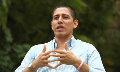 El peruano Marco Antonio Madrid, recientemente liberado, habla en una entrevista con EFE este jueves, en Lima (Perú). EFE/ Paolo Aguilar