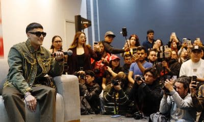 El cantante reguetonero de México Fernando Hernández (i) El Malilla participa en una rueda de prensa este martes, en Ciudad de México (México). EFE/ Sáshenka Gutiérrez
