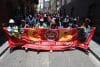 Integrantes de la Central Obrera Boliviana (COB) participan en una marcha este 7 de enero de 2026, durante una jornada de movilizaciones, en La Paz (Bolivia). EFE/ Luis Gandarillas