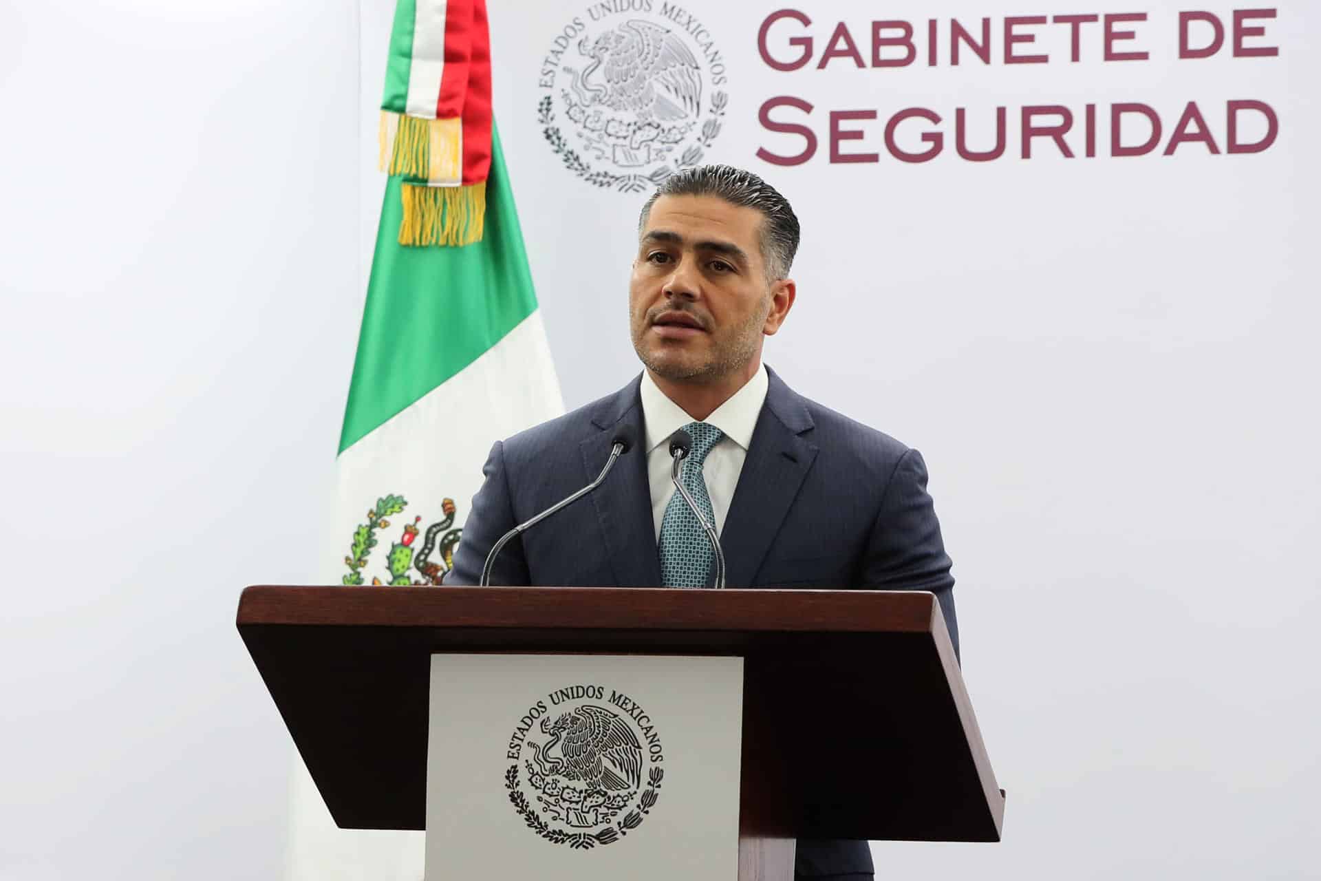 El titular de la Secretaría de Seguridad y Protección Ciudadana, Omar García Harfuch, habla durante una conferencia de prensa en Ciudad de México (México). Imagen de archivo. EFE/ Mario Guzmán