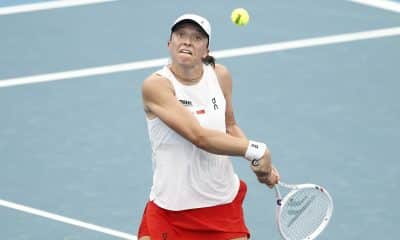 La tenista polaca Iga Swiatek durante su partido individual del Grupo F de la United Cup 2026 en el Ken Rosewall Arena en Sídney, Australia. EFE/EPA/MARK EVANS