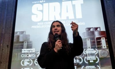 El director de 'Sirat', Óliver Laxe, asiste este jueves a un evento en Madrid para ver en directo el anuncio desde Los Ángeles de las nominaciones a los Óscar. EFE/ Daniel González