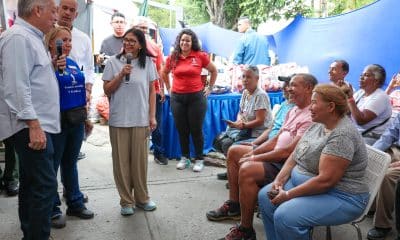 Fotografía difundida por el Palacio de Miraflores la mandataria encargada de Venezuela, Delcy Rodríguez (c) en Caracas (Venezuela). EFE/ Palacio de Miraflores
