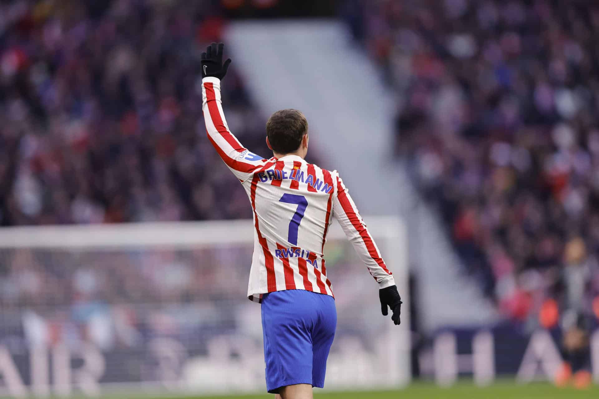 El jugador del Atlético de Madrid Antoine Griezmann, durante el partido de LaLiga EA Sports entre el Atlético de Madrid y el  Alavés, disputado el pasado 18 de enero en el estadio Riyadh Air Metropolitano en Madrid. EFE/ Manu Reino