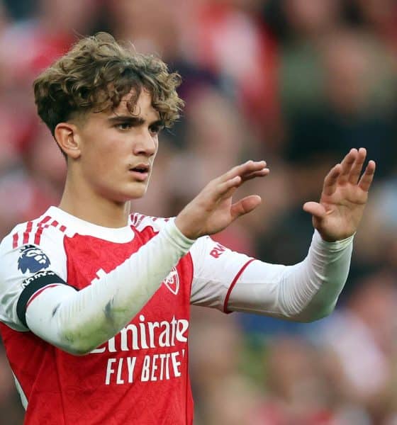 El jugador del Arsenal, Max Dowman. EFE/EPA/ANDY RAIN