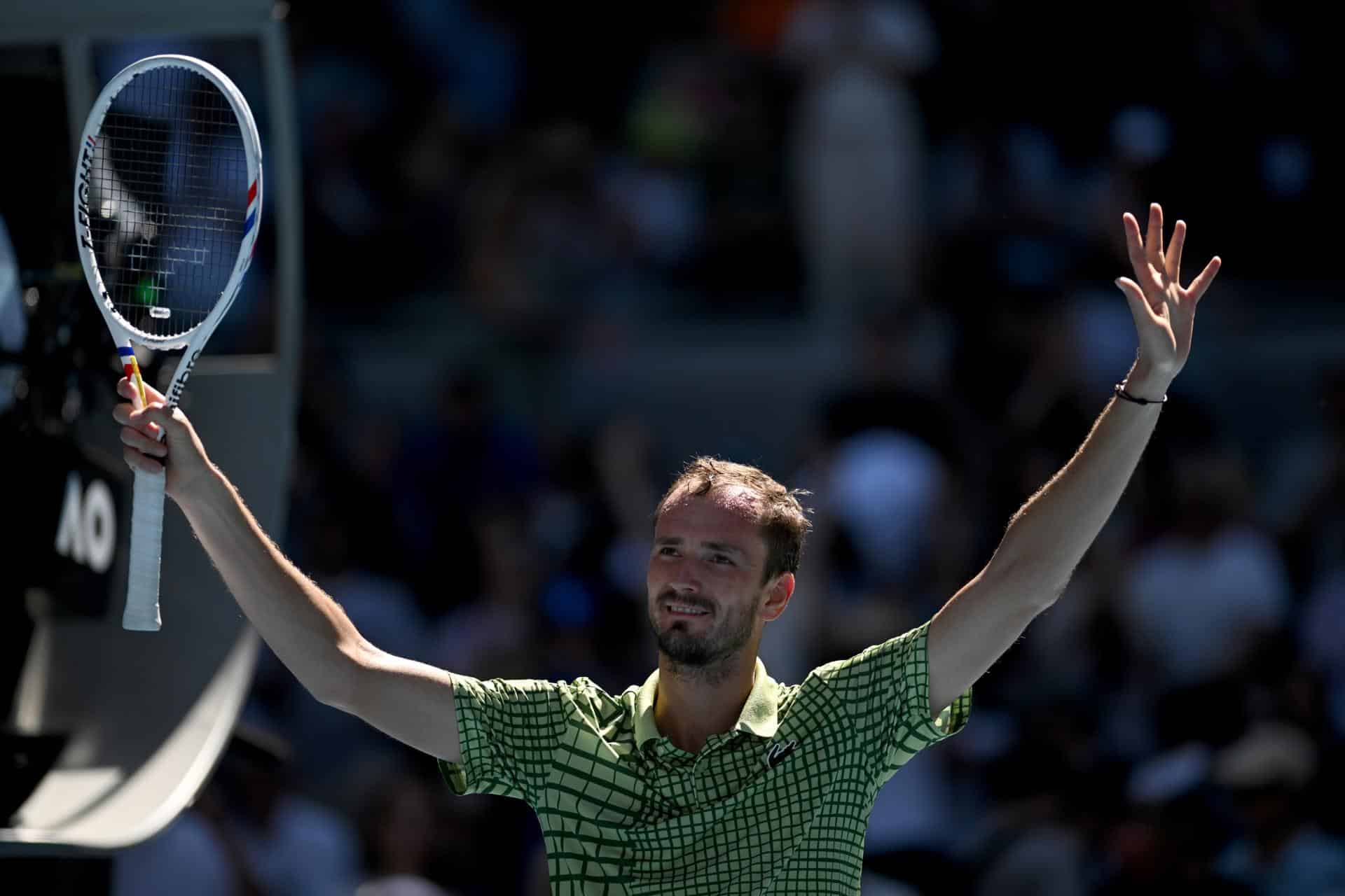El ruso Daniil Medvedev ganó al francés Quentin Halys y se situó en la tercera ronda del Abierto de Australia.
EFE/EPA/LUKAS COCH AUSTRALIA AND NEW ZEALAND OUT