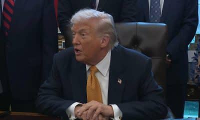 Captura de video tomada de una transmisión de La Casa Blanca del presidente de Estados Unidos, Donald Trump, en una rueda de prensa este miércoles, en Washington (EE.UU.). EFE/ La Casa Blanca /SOLO USO EDITORIAL/ SOLO DISPONIBLE PARA ILUSTRAR LA NOTICIA QUE ACOMPAÑA (CRÉDITO OBLIGATORIO)