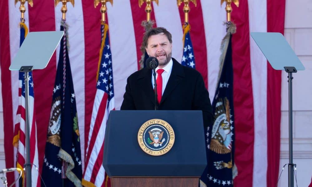 Fotografía del vicepresidente de EE.UU., JD Vance. EFE/Aaron Schwartz