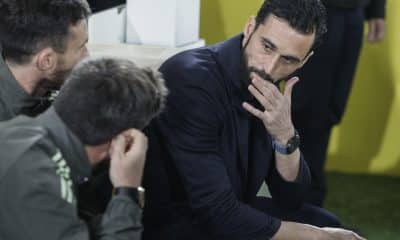 El entrenador del Real Madrid Álvaro Arbeloa durante el partido de la jornada 21 de LaLiga que Villarreal CF y Real Madrid disputaron en el estadio de La Cerámica. EFE/Kai Forsterling