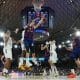 Fotografía de archivo en la que el jugador checo del FC Barcelona, Jan Vesely (3i), pelea un rebote durante el partido de la novena jornada de la fase regular de la EuroLiga entre el Barça y el Real Madrid, en el Palau Blaugrana. EFE/ Enric Fontcuberta.