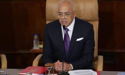 El presidente de la Asamblea Nacional (AN), Jorge Rodríguez habla este 15 de enero de 2026, en Caracas (Venezuela). EFE/ Ronald Peña R.