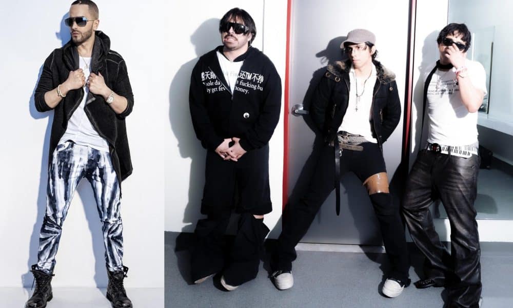 Combo de fotografías cedidas por Live Nation donde aparece el reguetonero puertorriqueño Yandel (i) y los integrantes de la banda mexicana Latin Mafia. EFE/Live Nation /SOLO USO EDITORIAL /NO VENTAS /SOLO DISPONIBLE PARA ILUSTRAR LA NOTICIA QUE ACOMPAÑA /CRÉDITO OBLIGATORIO