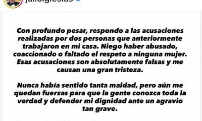 El cantante Julio Iglesias ha negado este viernes las acusaciones realizadas por dos exempleadas, quienes han asegurado que el artista abusó sexualmente de ellas. EFE/Cuenta de Instagram de Julio Iglesias -SOLO USO EDITORIAL/SOLO DISPONIBLE PARA ILUSTRAR LA NOTICIA QUE ACOMPAÑA (CRÉDITO OBLIGATORIO)-