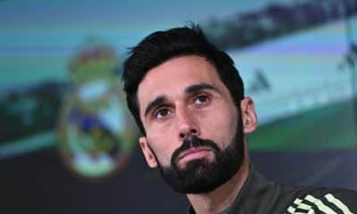 El entrenador del Real Madrid Álvaro Arbeloa ofrece una rueda de prensa tras el entrenamiento del equipo en la Ciudad Deportiva de Valdebebas en Madrid, en preparación del partido liguero contra el Rayo Vallecano. EFE/ Fernando Villar