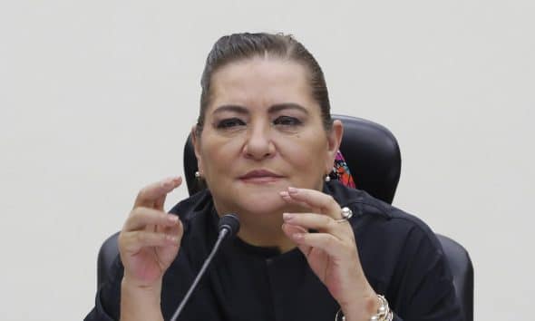 La consejera presidenta del Instituto Nacional Electoral (INE), Guadalupe Taddei Zavala, habla durante la sesión extraordinaria del Consejo General del INE, en la Ciudad de México (México). Imagen de archivo. EFE/ Mario Guzmán